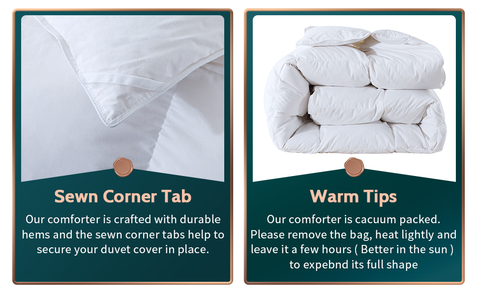 Decroom 100 Cotton Quilted Down Comforter Goose Duck Down Feather