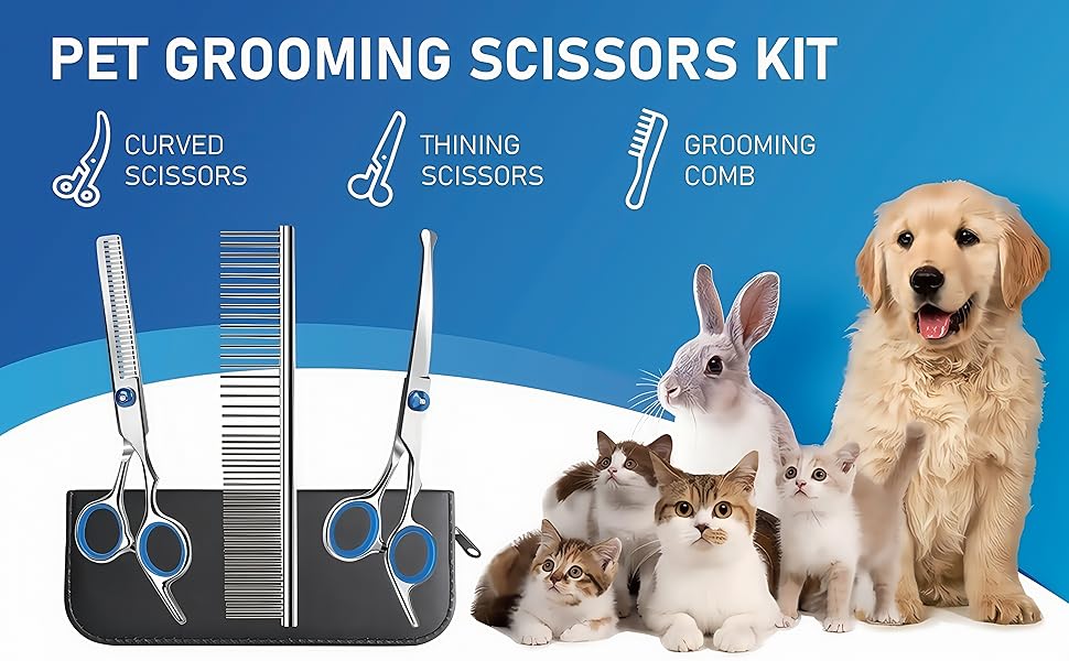 Professional 4 in 1 Dog Grooming Scissors