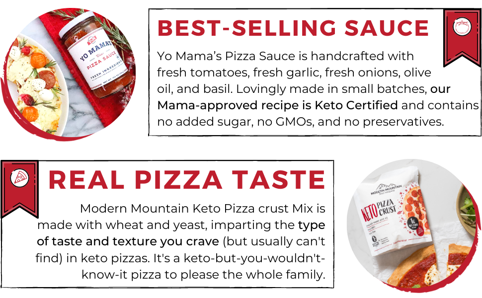 This keto pizza bundle offers the type of taste and texture you crave in keto pizzas 