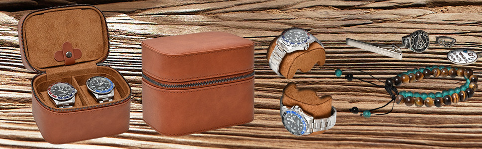 Watch Travel Case for 2 Watches