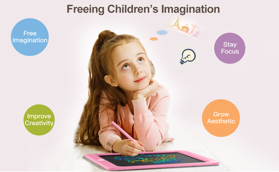 Beydoa LCD writing tablet, Learning Toys for 3 4 5 6 7 8 years old kids, drawing doddle board