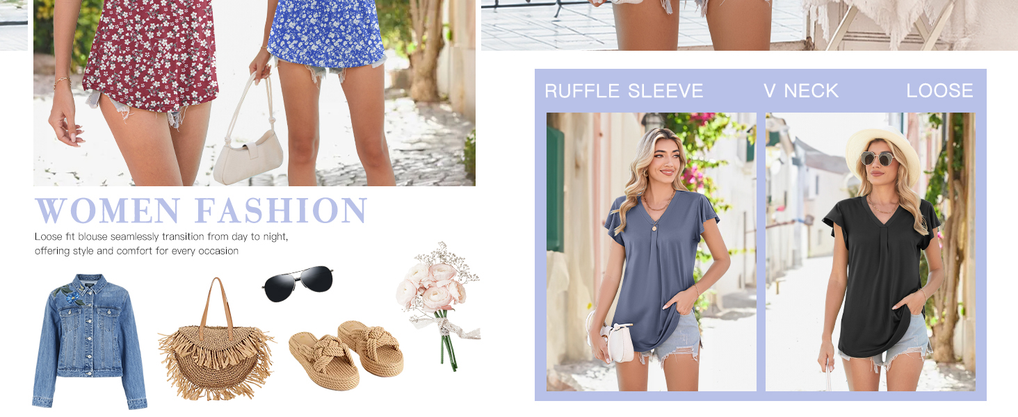 v neck tops for women