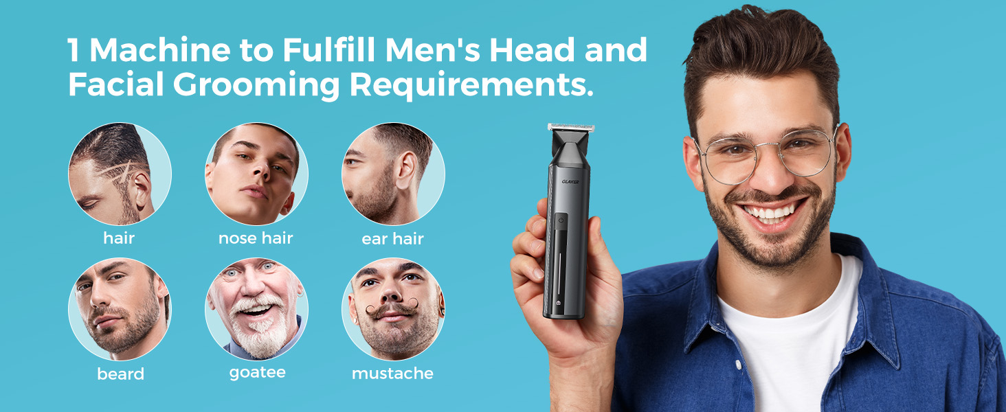 beard trimmer for men hair clippers and trimmers set mustache grooming kit cordless mens razor