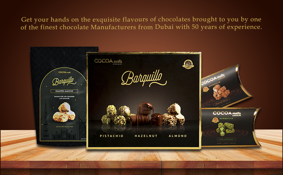 Rostaa Cocoa Melts Barquillo Roasted Almond Chocolate, 250 gm Amazon