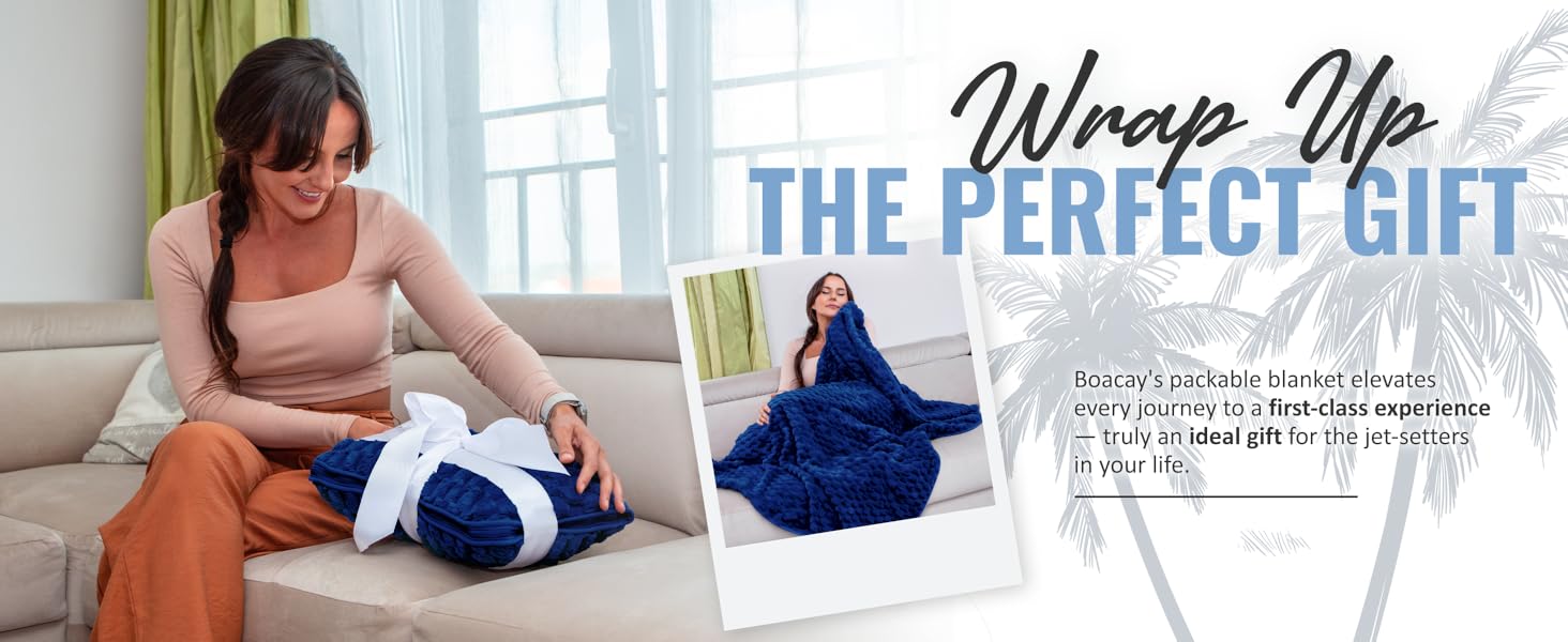 Boacay travel blanket wrap up the perfect gift
