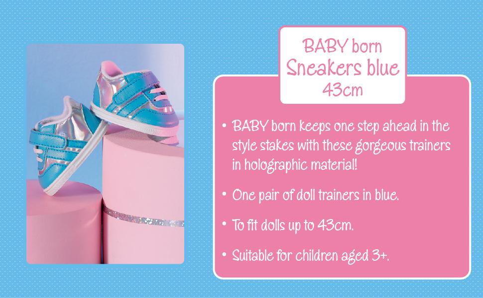 BABY born 831779 Sneakers Blue 43cm