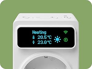 Hochauflösender OLED-Bildschirm und drei Anzeigeleuchten für Rückgabe, Netzwerk und Ausgabe