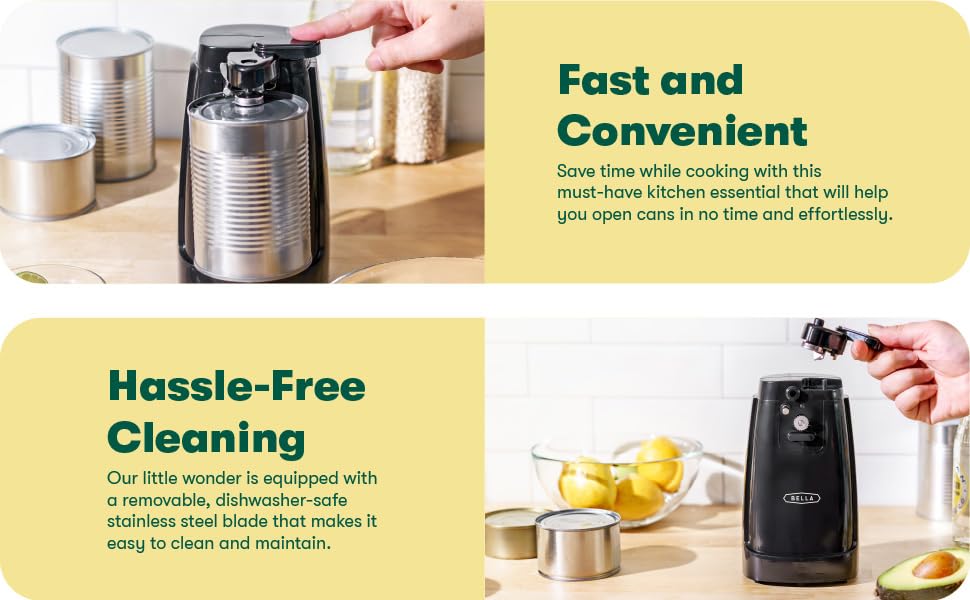 BELLA Electric Can Opener and Knife Sharpener