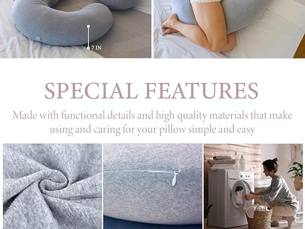 ⭐︎Pharmedoc妊娠枕ピンク Amazon.com: Pharmedoc Pregnancy Pillows, C-Shape Full Body