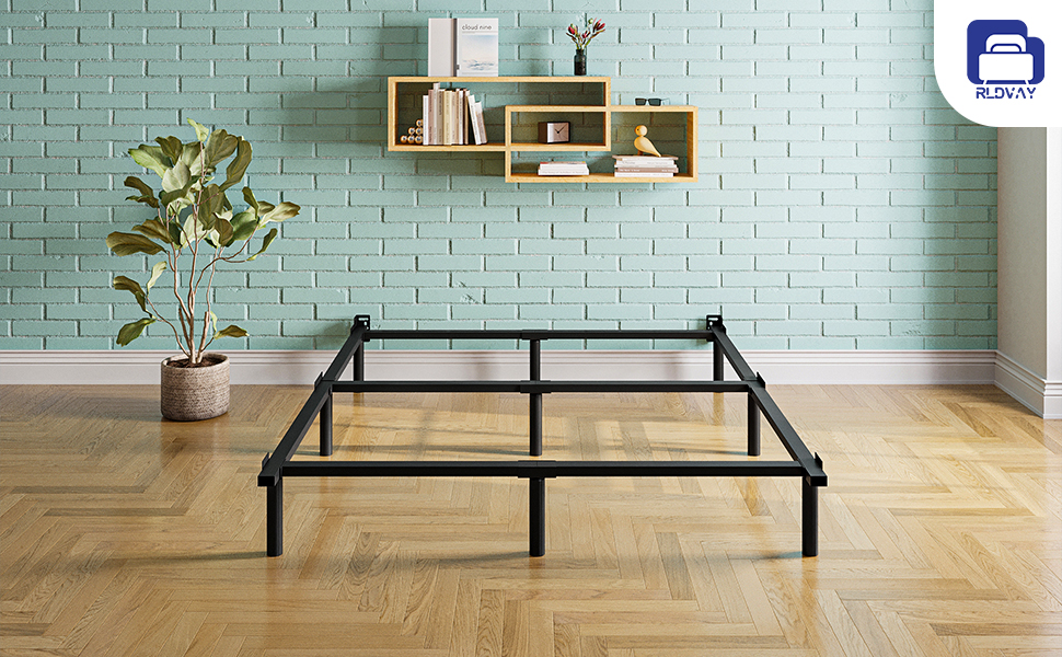 RLDVAY KingBedFrame, 9 Inch Metal KingSize BedFrame for