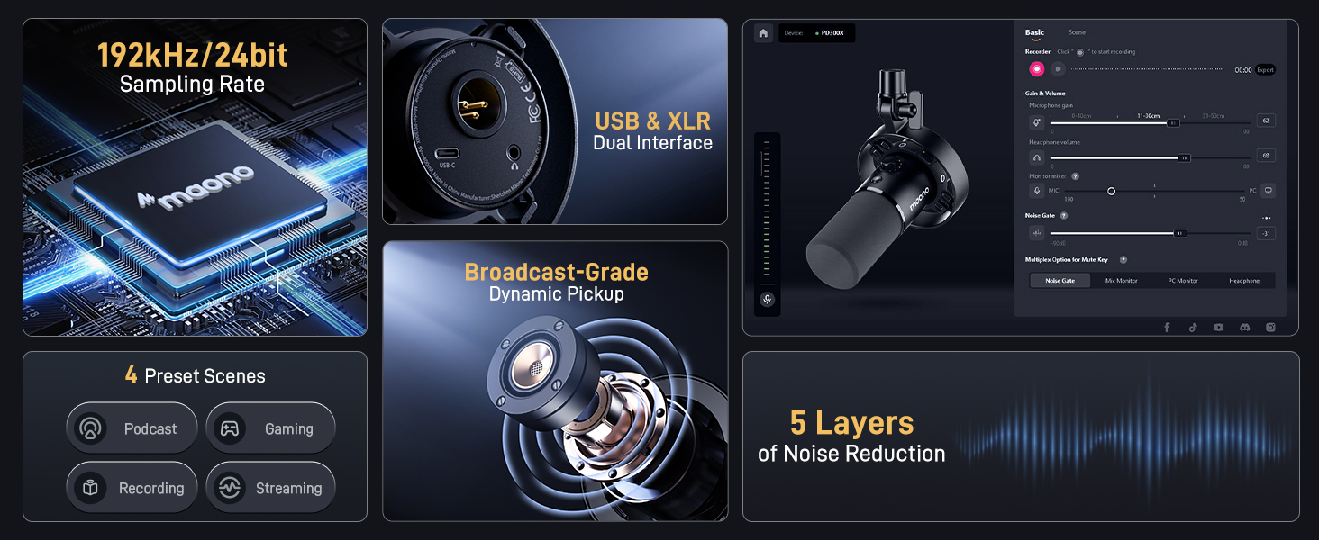 MAONO USB XLR Dynamic Microphone