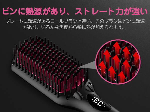 Amazon | MiroPure ストレートブラシ ヘアアイロン ヒートブラシ