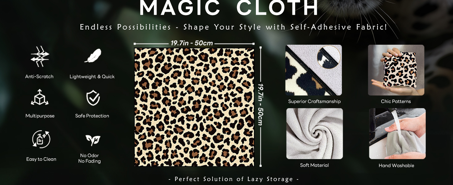 Self-Adhesive Magic Cloth Makeup Bag