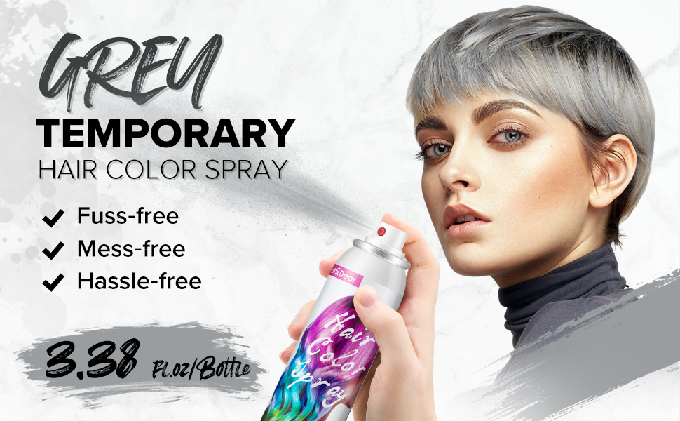 Gray Temporary Hair Dye Spray for Halloween Temporary Hair Spray Hair Dye Temporary