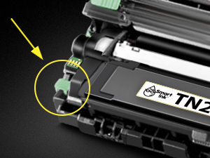 Put the toner cartridge into the drum unit