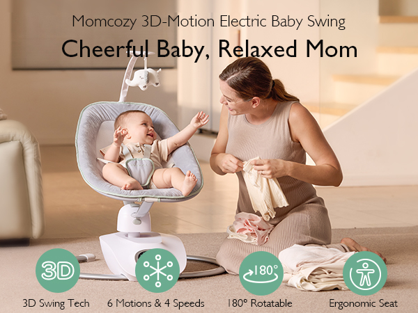 その他 cozycozy 2 Amazon.com : Momcozy CocoSway 3D-Motion Baby Swing for