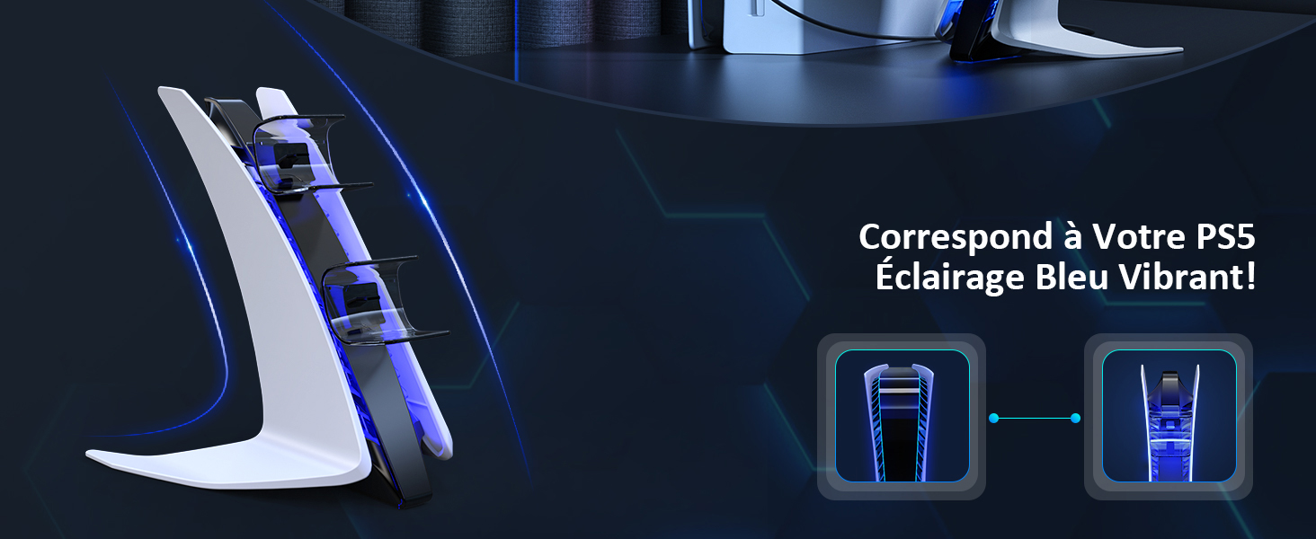 un gros plan de la face avant d'un ordinateur sur fond bleu.