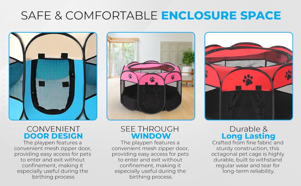 MAK7 ONLINE BIZ Portable Folding Pet Dog Cage,Dog House Large Tent and