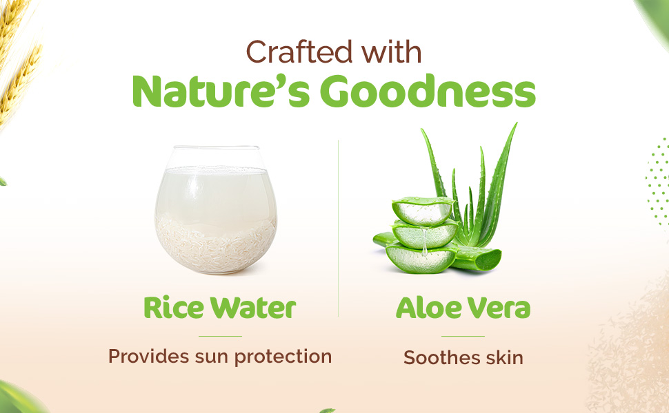 Mamaearth Rice Water Dewy Sunscreen with Rice Water & Niacinamide 80g