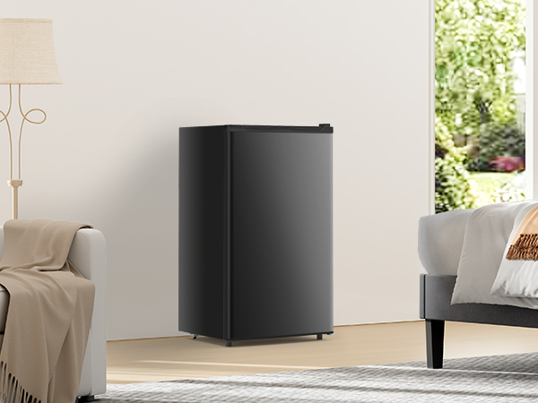 3.2 Cu.Ft Mini Fridge with Freezer Small Refrigerator Single Door Energy-efficient Low Noise