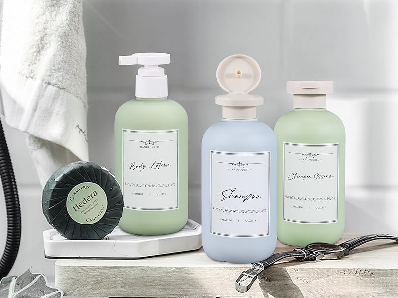 ASEVAT 10 oz Travel Shampoo and Conditioner Bottle Set