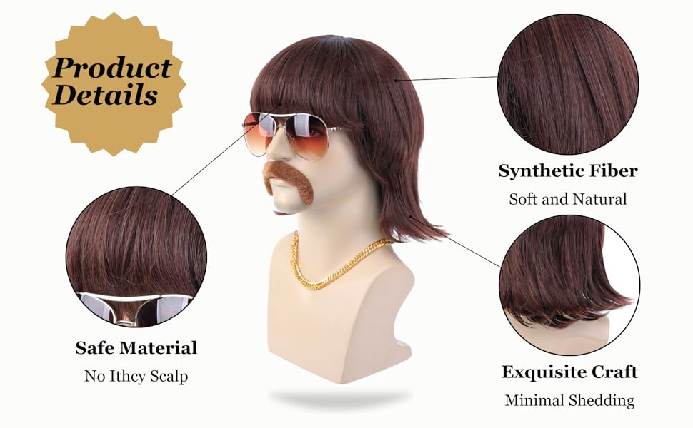 70S WIGS FOR MEN