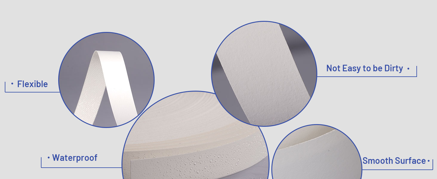 FAKILO Melamine Edge Banding, White Preglued Veneer Edge Banding for