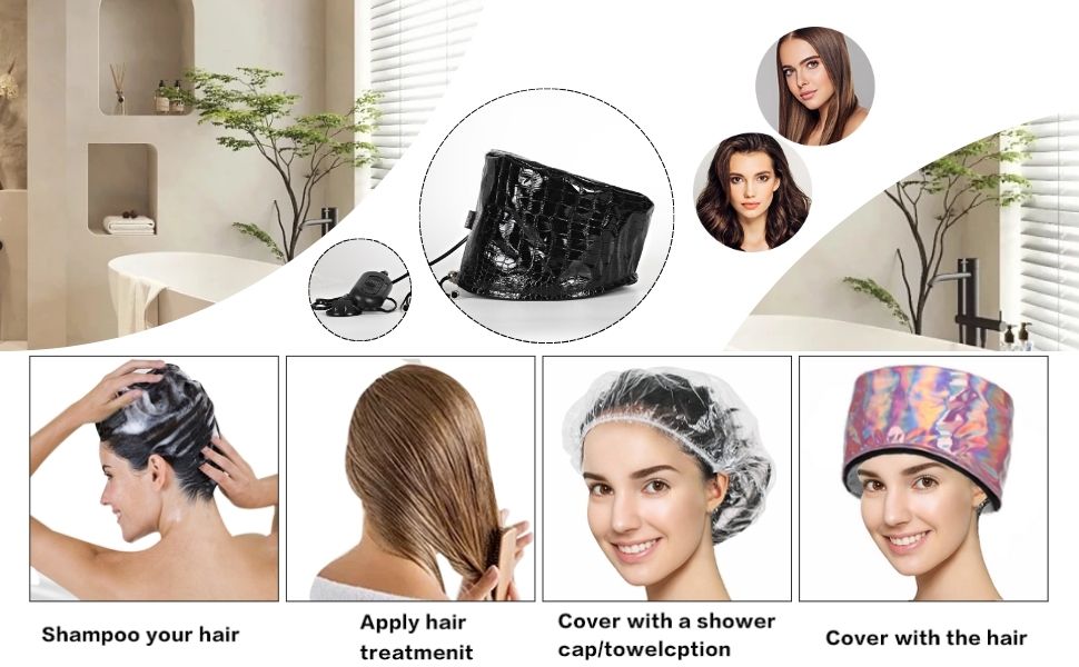 CGFOXUO Heat Cap for Deep Conditioning Heats Up Quickly