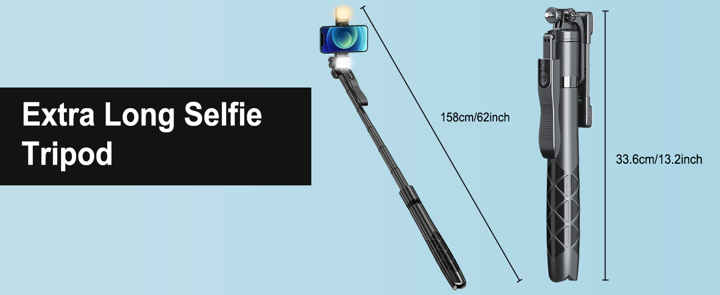 long selfie stick for tripod
