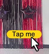 Black Tinsel Foil Fringe Curtains Party Backdrop, Melsan 3.2 x 8 ft Streamer Backdrop Tinsel Curt...