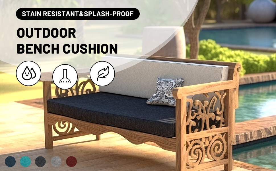 Lokex Bench Cushion,36x14 Inch Waterproof Durable Bench