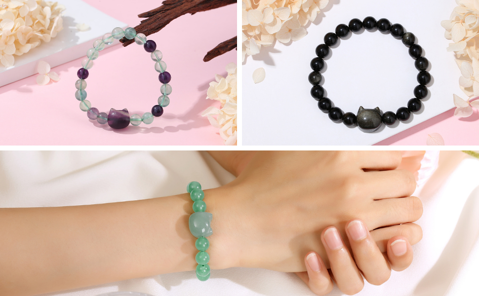 Cat Beaded Bracelets