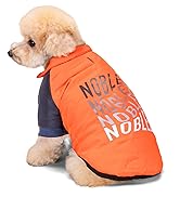 Dog Coat, Nobleza Thick Warm Waterproof & Windproof Dog Winter Jacket with Leash Hole, Logo Print...