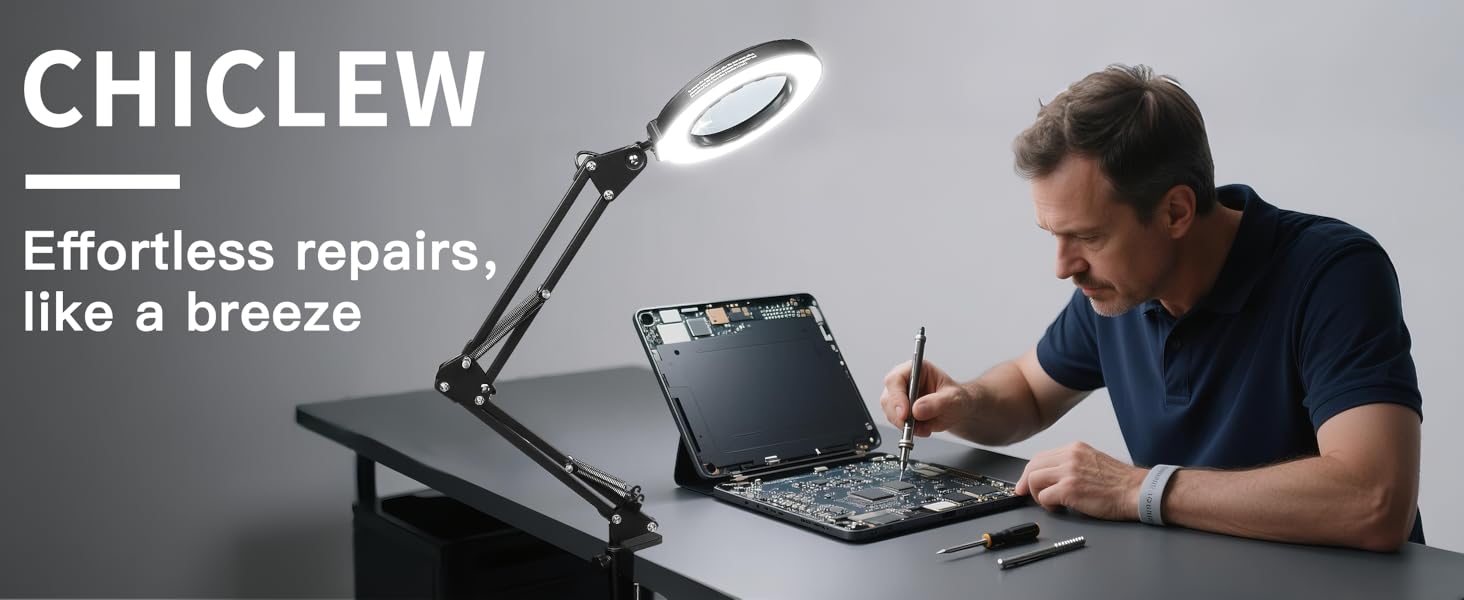 magnifier with light hands free