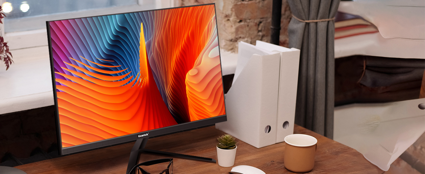 Gawfolk Monitor de computadora de 22 pulgadas, pantalla