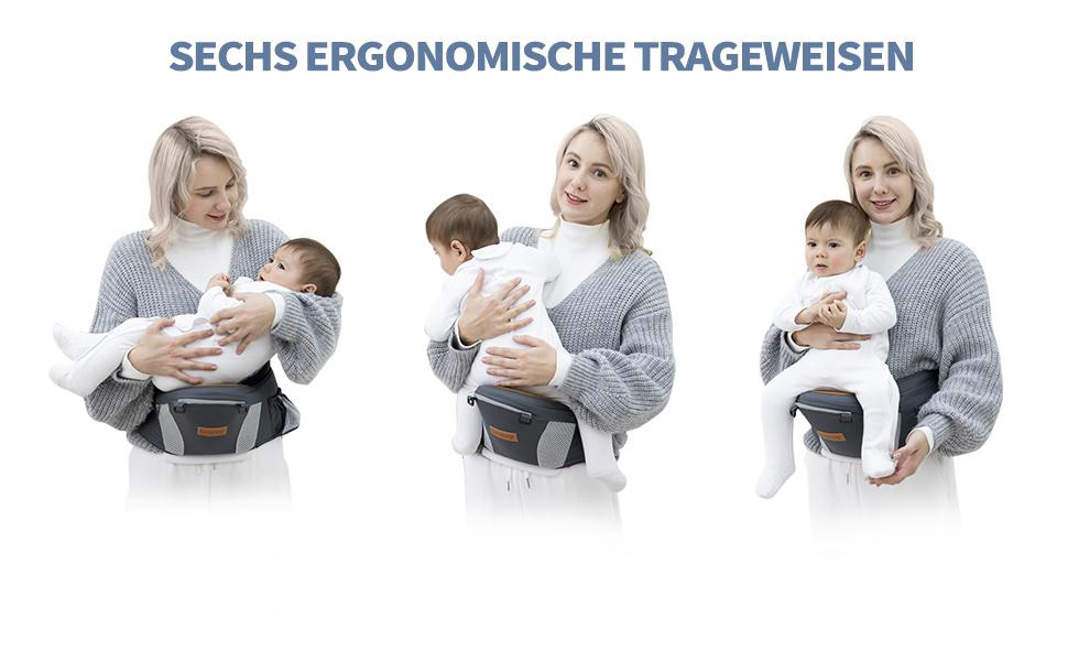 Babytrage ab 6 monate, besrey Baby Trage vorwärts Tragen, Hüftsitz baby, baby carrier, Baby