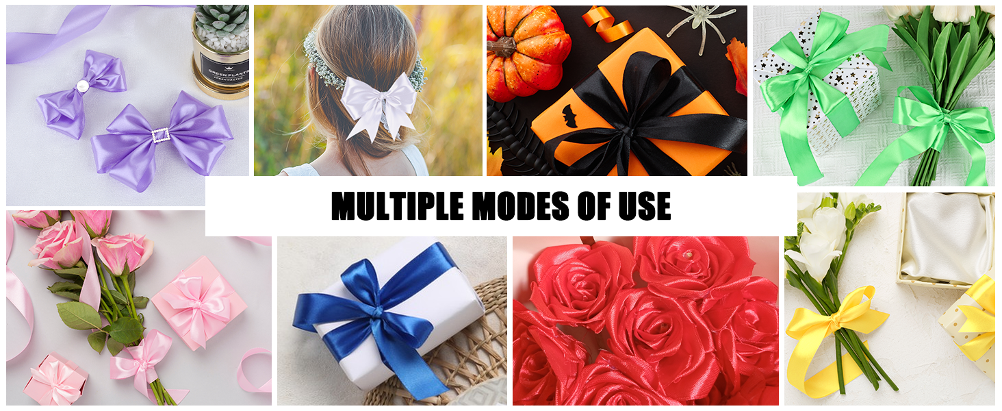 NESCCI 200 Yards Ribbon,11/2 Inch Satin Ribbon,Single Face