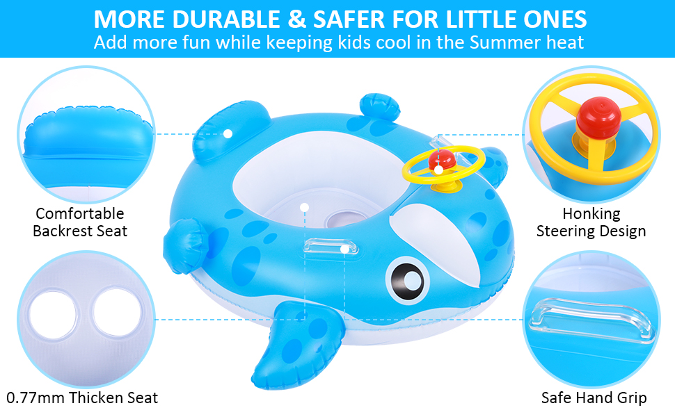 Peradix Baby Swimming Pool Float, Inflatable Baby Swimming