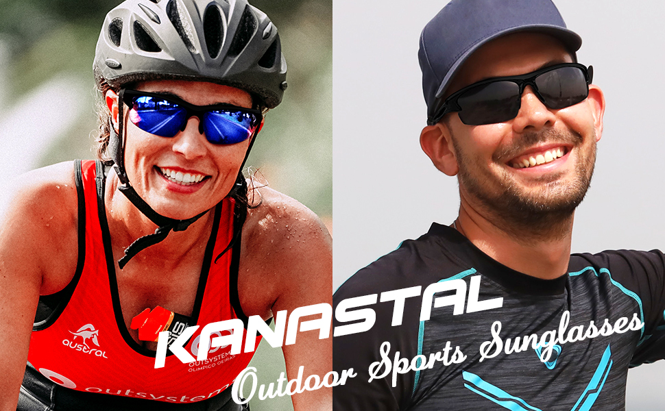 Lunettes de soleil de sport noires homme