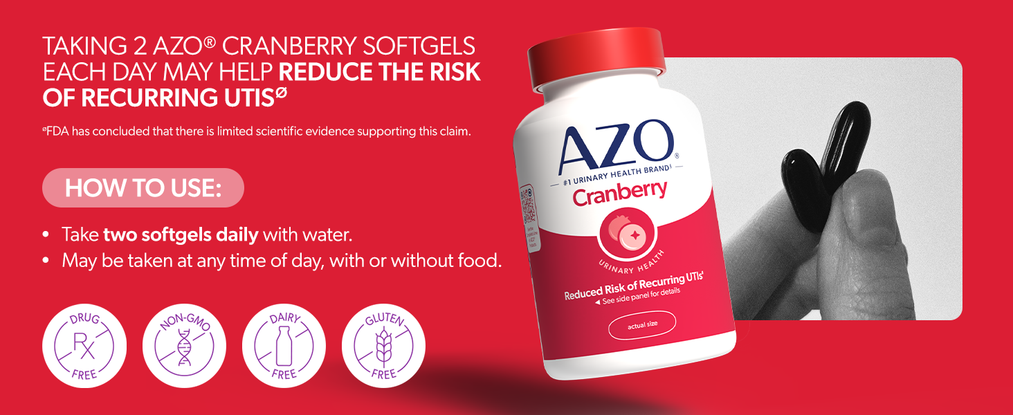 azo cranberry pro softgels cleanse and protect the urinary tract