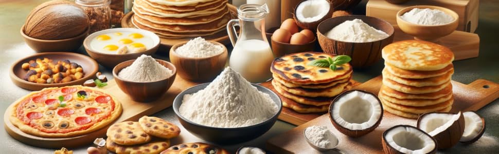 organic coconut flour, coconut flour benefits, baking ingredient, low-carb flour