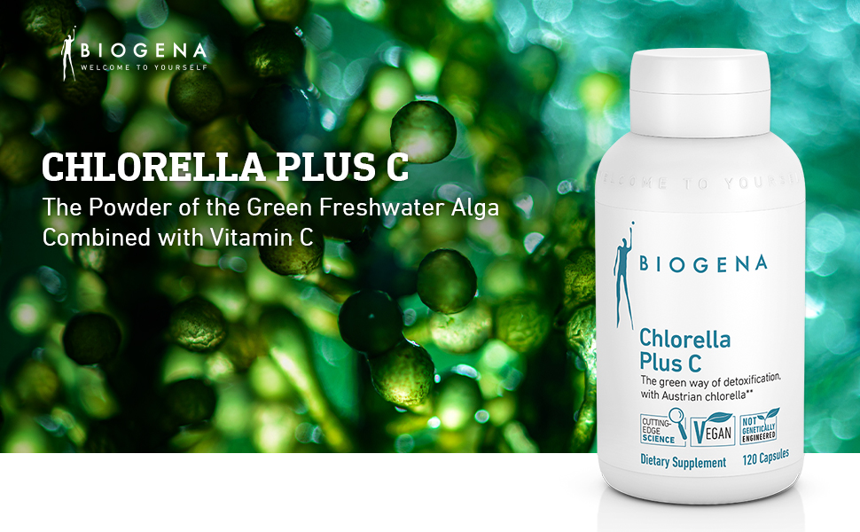 Chlorella Plus C - the Poweder of the Green Freshwater Alga Combined with Vitamin C