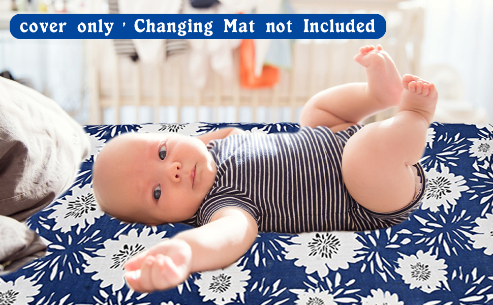 Baby Floral Diaper Changing Pad Cover