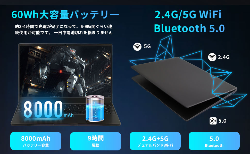 Amazon.co.jp: ESBOOK ノートパソコン 15.6型 2.5K金属筐体