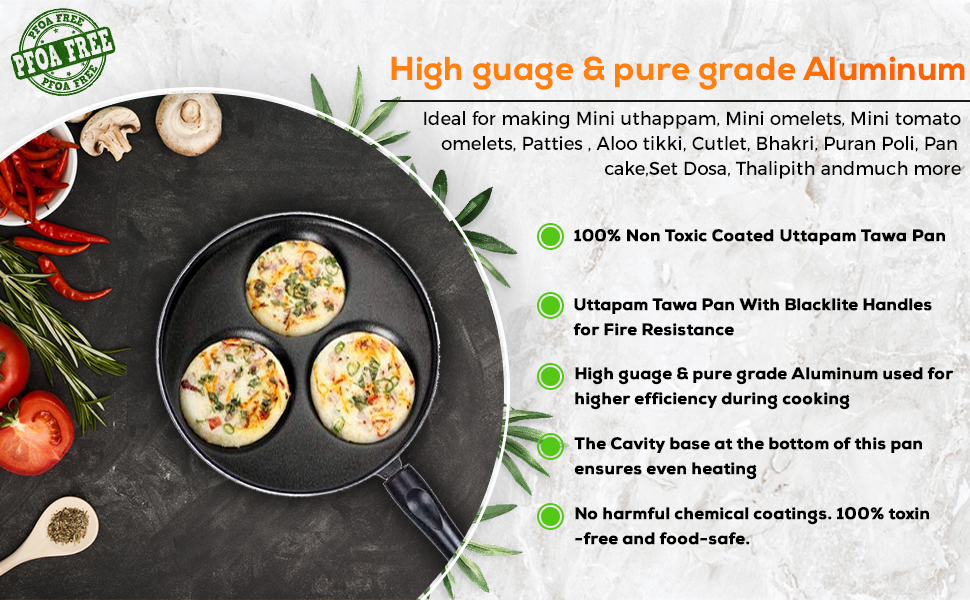 Premiee,Aluminium,PREMIER,Non Stick,Aluminium Omini Uthappam Tawa,SPN-MX9E8