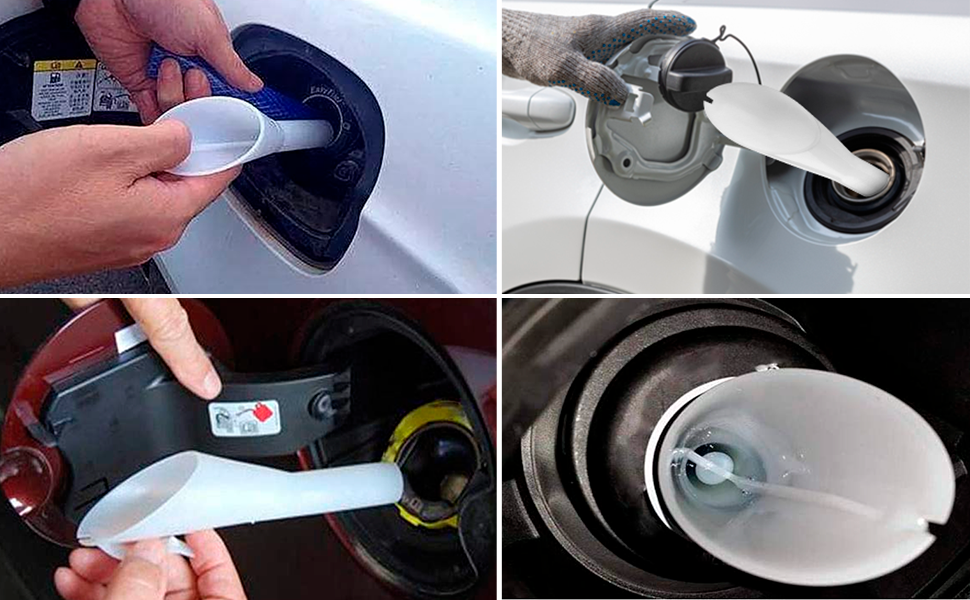 Fuel Filler Funnel, Capless Gas Tank Funnel, Car Vehicle