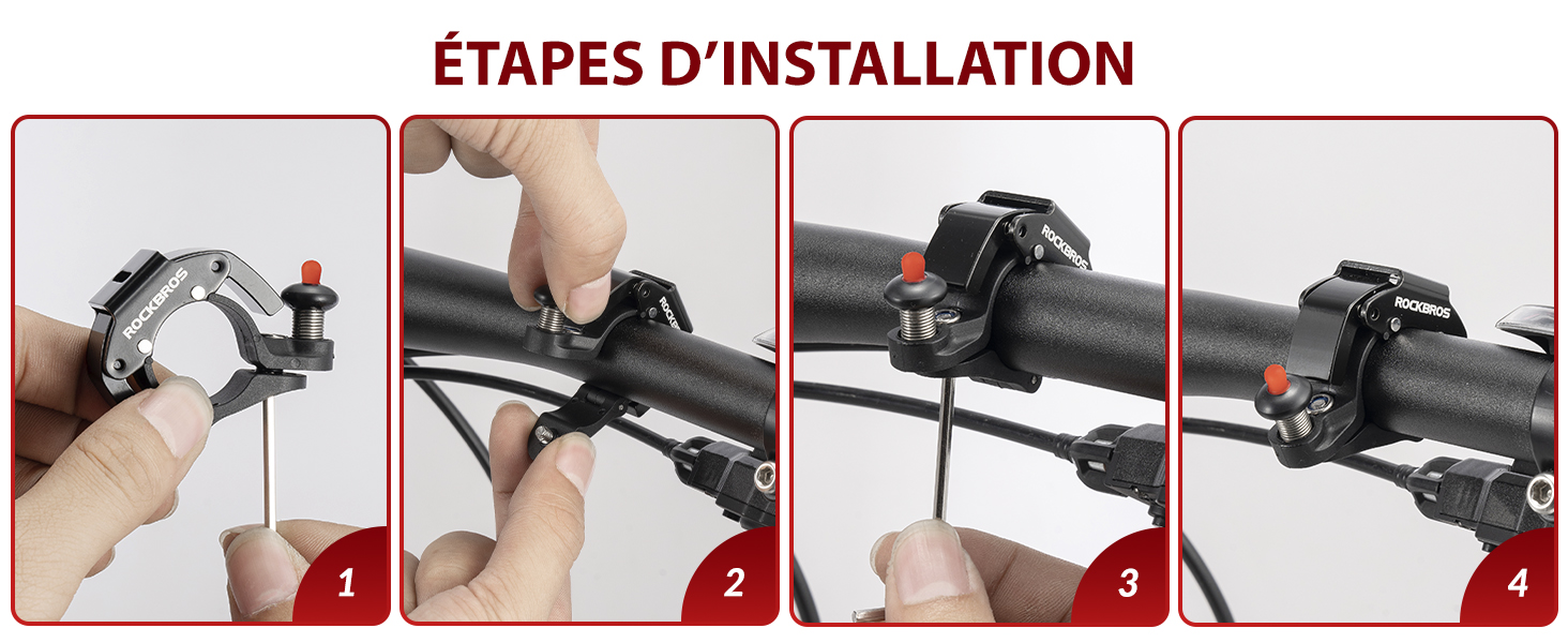 Mini Sonnette à Vélo Sonore 90-100dB Clochette Fort pour Guidon Diamètre 22,2mm/0,87’’Étanche Petit