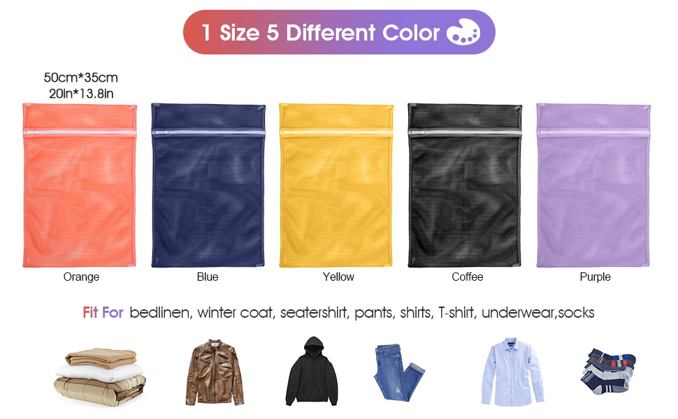 laundry bags 5 pcs color a4