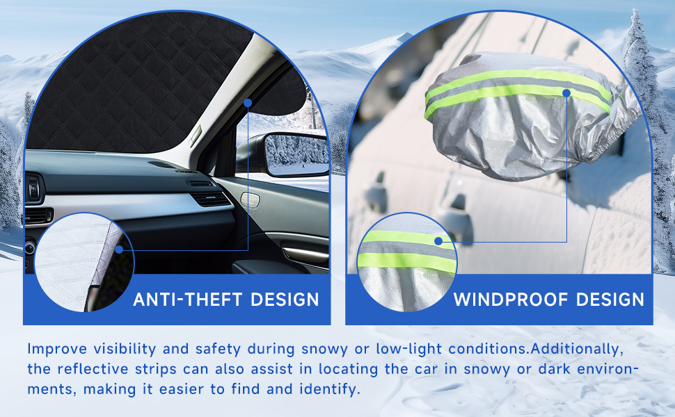 Car Windshield Cover for Ice and Car Windshield Cover