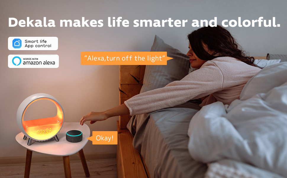 Dekala Arches Sunrise Alarm Clock with Wireless Charging White Noise